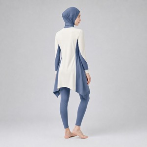 Modest Burkini Set for Women Full Coverage Long Sleeve Swimwear Quick Dry Beach Pool Bathing <b>Suit</b> Modest Burkini Set - Product Image 4