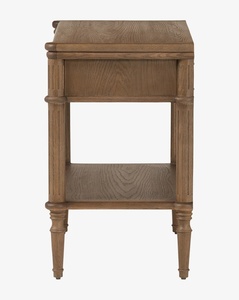 Mahera Classic Nightstand with Storage Solid Teak Wood Natural Finish for Bedroom Apartment & Hotel Use - Product Image 5