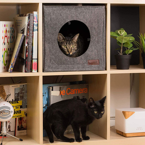 Buatan tangan merasa tempat tidur kucing untuk dalam ruang kucing besar gua kucing untuk rak hewan peliharaan - Product Image 2