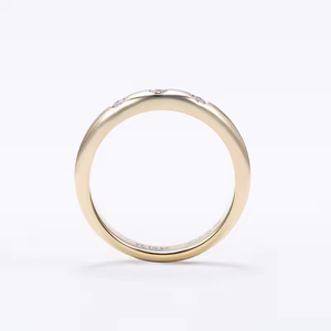 Anillo de Oro Amarillo con Diamante Corte Brillante Redondo, Color G Natural, Estilo Clásico, Unisex, Anillo de Bodas - Product Image 6