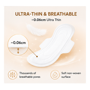 Serviettes hygiéniques Kotex Cicada ultra fines avec ailettes 28 cm - 6 pièces/sac |   91272A Utilisation quotidienne douce pour la peau - Product Image 1