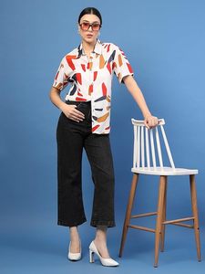 เสื้อเชิ้ตพิมพ์ลายสำหรับผู้หญิงทรงเข้ารูป เสื้อลำลองสำหรับใส่ไปเที่ยวชายหาด งานปาร์ตี้ หรือออกนอกบ้าน สำหรับสาวๆ และผู้หญิง - Product Image 3