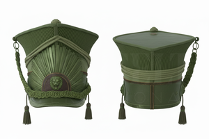 Classic Formal Outdoor Headwear Custom <b>Black</b> Embroidered Design Peak Cap Adjustable Uniform Style Teasel Decoration OEM Cap - Product Image 3