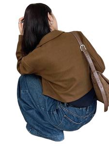 Chaqueta Bomber de Invierno para Mujer, Largo Regular, Color Sólido, Cierre de Cremallera, Logotipo Personalizado, Tela de Lona Frontal, 100% Poliéster - Product Image 6