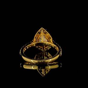 แหวนเพชรทองคำแท้คุณภาพพรีเมียมสำหรับผู้หญิง เหมาะสำหรับงานแต่งงาน งานเลี้ยง และเป็นของขวัญ ราคาไม่แพง - Product Image 1