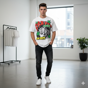 Camiseta de algodón vintage para hombre OEM ODM, impresión gráfica personalizada, venta al por mayor, camiseta con estampado gráfico personalizado para hombre - Product Image 6