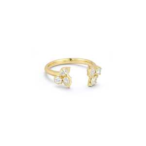 Diamond Stackable Ring Solitaire Toi Et Moi <b>Cluster</b> Bands Jewelry Round Pear Marquise Cut Lab Grown Wholesale 14k 18k Solid Gold - Product Image 1