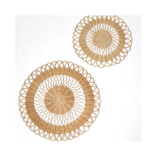 BEST PRICE Handmade Rattan <b>Placemat</b> With <b>Round</b> Woven Design, Natural Craft Tableware, Eco Export From Vietnam - Product Image 6