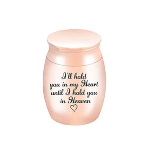 Refined Aluminum <b>Keepsake</b> Cremation Urn <b>Memorial</b> Tribute Holder Designed With Durable Premium Lid And Fine Detailing - Product Image 2