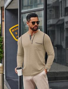 T-shirt décontracté à manches longues et col rond pour homme, en coton doux, imprimé sur mesure, séchage rapide, respirant, écologique, OEM ODM, vente en gros - Product Image 4