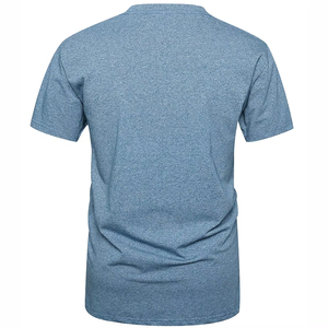 T-shirt en coton pour homme, style décontracté, design uni, vêtement d'été, t-shirt en coton basique à col rond, tissu en coton confortable. - Product Image 3