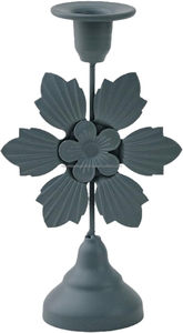Soporte de Mesa Botánico de Aluminio Fundido al por Mayor • Centro de Mesa con Motivo Floral Negro - Product Image 4