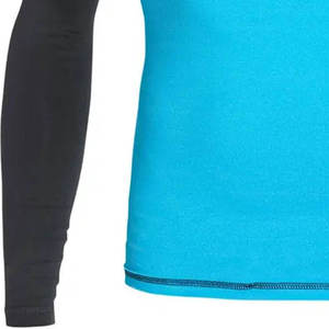 Camiseta de Manga Larga para Hombre, Cuello Redondo, Color Sólido, Transpirable, de Secado Rápido, Holgada, Informal, Tejida, 100% Algodón, Azul, Negro - Product Image 5