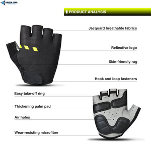 Custom <b>Half</b> Finger Cycling Gloves Breathable Anti <b>Slip</b> Bike Gloves OEM ODM - Product Image 2