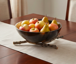 Cuenco de cuerno natural hecho a mano, vajilla decorativa rústica y elegante, perfecto para el hogar, comedor, cocina, hotel y regalos. - Product Image 5