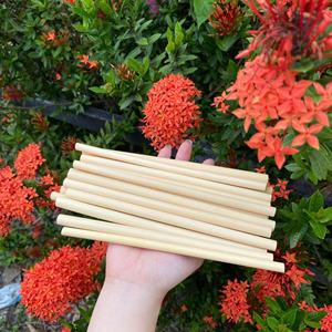 Juego de pajitas de bambú natural 100% con logotipo láser Suministros para fiestas ecológicos biodegradables de Eco2go Vietnam - Product Image 4