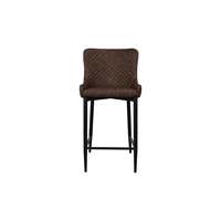 Chaise de bar moderne en velours matelassé écologique avec pieds en métal, tabouret de comptoir de luxe pour la maison, l'hôtel, le café, le restaurant