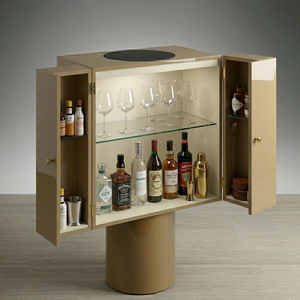 Argmac Ellora Modern Luxury Wood <b>Bar</b> Cabinet Panel Design Custom PU Paint Finish Compartments Customizable - Product Image 2