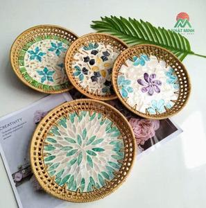 New Arrival Creative Vintage Designs Stackable <b>Light</b> Luxury Fruit Plate Living Room Decorative Hollow Color Shell Snack Tray - Product Image 2