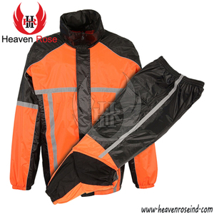 <b>Waterproof</b> Reflective Rain Suit Jacket & Pants Set Windproof Motorcycle Rainwear OEM Wholesale B2B Custom Logo 2-Piece - Product Image 4