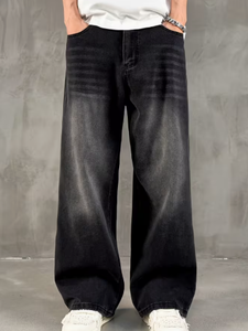 Pantalones Anchos de Hombre Hardihood International con Estampado Paisley, Lavado a la Piedra, Negros a Cuadros, Tallas Grandes, Corte Holgado, Cintura Alta, Estilo Boho, 100% Algodón - Product Image 4