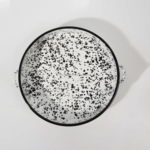 Novedad: Bandeja de Frutas Esmaltada Hecha a Mano de Alta Calidad con Ilustraciones Artísticas Vintage, Multiusos para Mesa de Comedor, Pieza Decorativa para el Hogar - Product Image 3