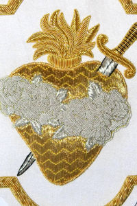 Wholesale Forces Wire Bullion Hand Embroidered Badges Shiny Embroidery Textile Patches Twill Fabric for Uniform Ranks Custom - Product Image 2