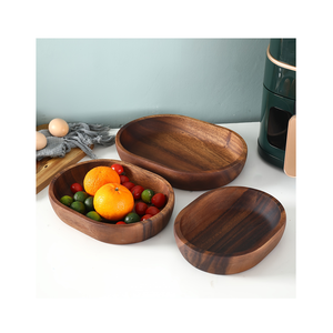 Tazón de madera ecológico hecho a mano para frutas, personalizado para regalo y juego de 3 piezas al mejor precio - Product Image 1
