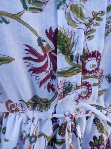 Vestido indio de algodón estampado a mano, 100% algodón, túnica con borlas bordadas, largo maxi, estilo casual, a precio de fábrica. - Product Image 4