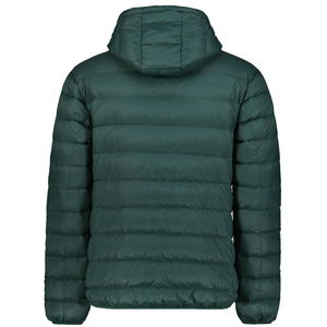 Blouson d'hiver décontracté pour homme, vert, à capuche, en duvet, coupe-vent, coupe droite, fermeture éclair, couleur unie, extérieur en polyester 2026 - Product Image 4
