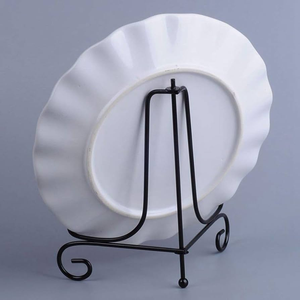 Modern Metal Plate Holder for Decoration Display Racks <b>Tabletop</b> Display Luxury Kitchenware Supplies - Product Image 1