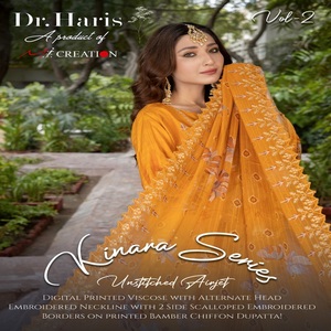 Costumes en viscose 3 pièces Maxi de créateur lourd en gros Original de marque par Dr Haris pour la mode pakistanaise indienne - Product Image 5