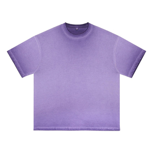 เสื้อยืดคอกลมแขนสั้นสีดำสำหรับผู้ชาย ผ้าฝ้ายทรงโอเวอร์ไซส์ พิมพ์ลายเสือดาว ผ้าเจอร์ซีย์ถัก - Product Image 4