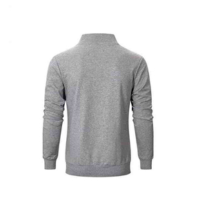 Conjunto Deportivo Gris para Hombre, Manga Larga, Cierre de Cremallera, Cuello Alto, Pantalones Deportivos Casuales, Transpirable, Color Sólido, Ropa Deportiva para Otoño - Product Image 2