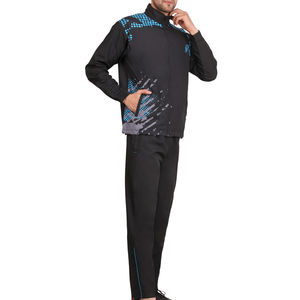 ชุดวอร์มผู้ชายแบบหลวม เสื้อฮู้ดแจ็คเก็ตและกางเกงจ็อกเกอร์ ชุดลำลองสไตล์สปอร์ต เสื้อผ้าสตรีทแวร์ ผลิตโดยโรงงาน OEM จำหน่ายส่ง - Product Image 5