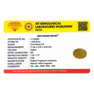 Natural Certified Loose Gemstone Lot-6 Carat Yellow Sapphire with Color Change Effect - Product Image 4