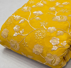 Tela de bordado SQ, tela con cuentas, tela de seda chiffon bordada, material para vestido de noche, textil de lujo, venta al por mayor, exportación, suministro UE - Product Image 6