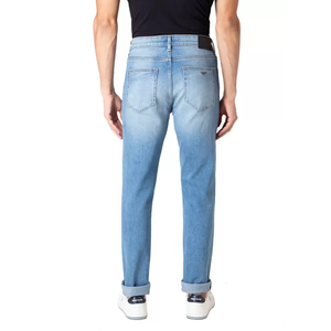 Pantalones Vaqueros de Mezclilla de Algodón y Spandex Azul Cielo de Alta Calidad para Hombre, Corte Ajustado, Ropa para Adultos para Primavera - Product Image 6