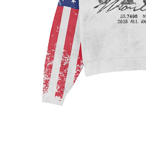 Sudadera con capucha y cremallera para hombre, estilo urbano, 100% algodón, con bolsillo, transpirable, estampado de bandera americana - Product Image 4