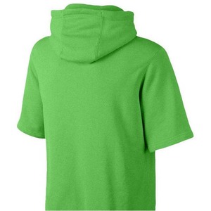 เสื้อสเวตเชิ้ตมีฮู้ดสีเขียวสำหรับผู้ชาย ทรงปกติ สีพื้น ผ้าฝ้ายฟลีซ แขนสั้น มีกระเป๋า เหมาะสำหรับใส่ในฤดูใบไม้ร่วง - Product Image 3