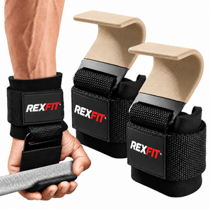 Crochets de musculation personnalisés avec sangles de poignet pour soulevé de terre, rame, entraînement de traction, assistance à la préhension – Fabricant en marque blanche pour la force athlétique - Product Image 5
