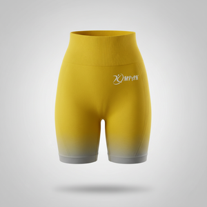 Shorts de sport respirants à taille élastique pour femmes, shorts de fitness taille haute pour le yoga, en nylon/coton - Product Image 1