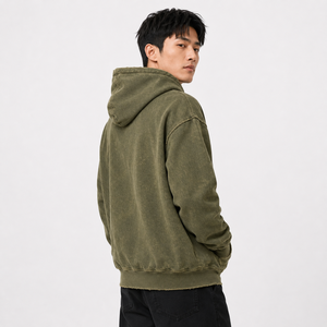 เสื้อฮู้ดดี้ผู้ชายแฟชั่น ดีไซน์ขาดๆ แบบมีสไตล์ ผลิตจากผ้าฝ้ายฟลีซ 100% แห้งเร็ว ระบายอากาศได้ดี เหมาะสำหรับฤดูหนาวในเมือง - Product Image 5