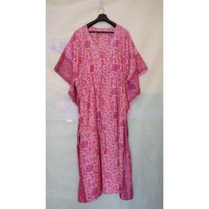 OEM Pink Paisley Print Maxi <b>Kaftan</b> With V-Neck Batwing Sleeves Drawstring Twist Detail <b>Cover</b>-<b>Up</b> Loose Fit Women's Beachwear - Product Image 2