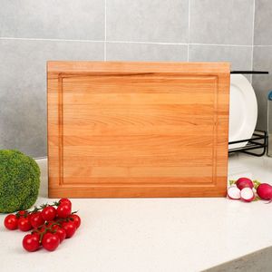 Tabla de Cortar Rectangular de Madera Natural para Cocina, 1.3 cm de Grosor, Fácil de Limpiar - Product Image 4