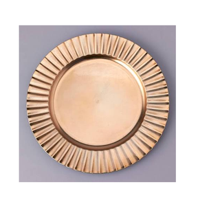 Assiette de présentation en cuivre avec logo gravé, assiettes de présentation en cuivre pour restaurant, mariage, table - Product Image 3