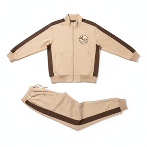 Conjunto Deportivo para Hombre, Estilo Urbano, con Capucha y Cierre Frontal, 100% Algodón, Tejido French Terry, Detalles Laterales con Cinta de Tela, Corte Holgado - Product Image 1