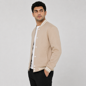 Trendy varsity jacket created with premium comfort and timeless <b>athletic</b> styling for fashion focused everyday casual wardrobes - Product Image 2