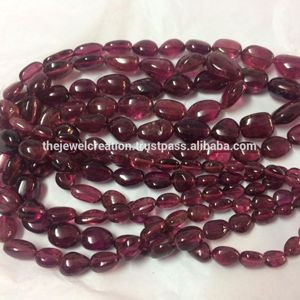 5mm 6mm Natural Pink Tourmaline Stone Smooth Tumble Nuggets Gemstone Beads Strands <b>Strings</b> Real Stones Jewelry Fine AAA Quality - Product Image 1