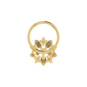 AJRETAIL - Joyería Fina para Mujer, Diseño Royal Nova, Oro de 14K, Certificado GIA, Piercing de Nariz con Flor de Diamante Natural de 0.05ct - Product Image 5